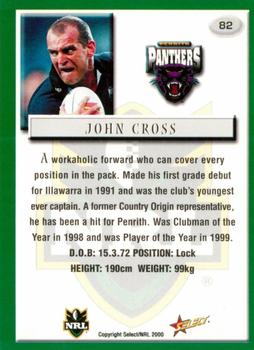 2000 Select #82 John Cross Back